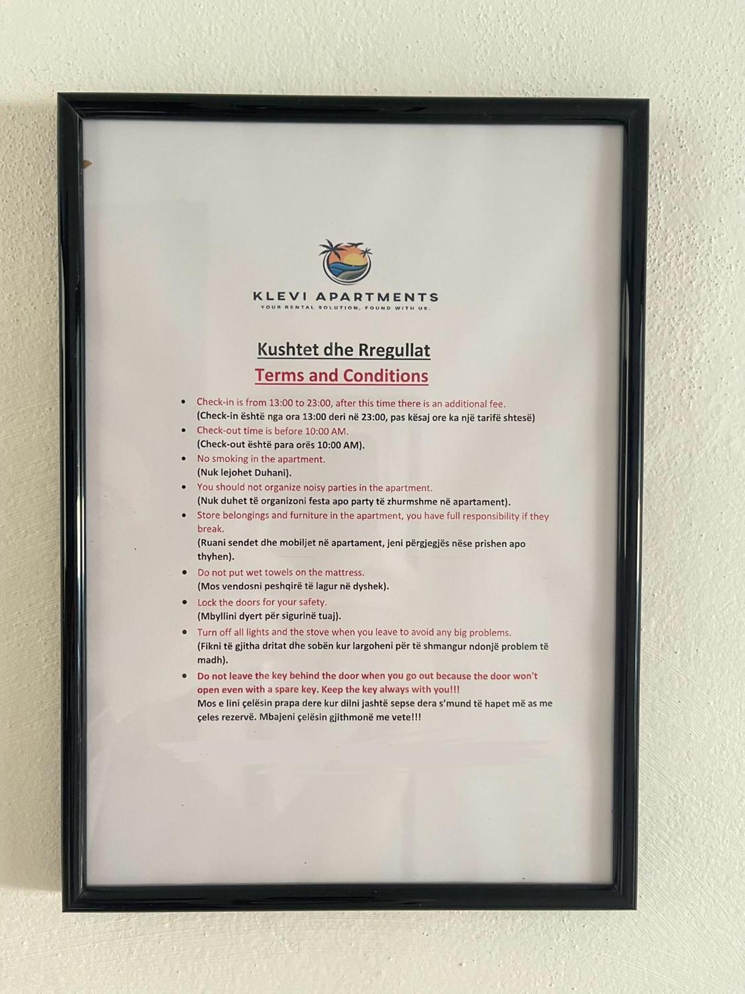Klevi Appartement Golem (Tirana)